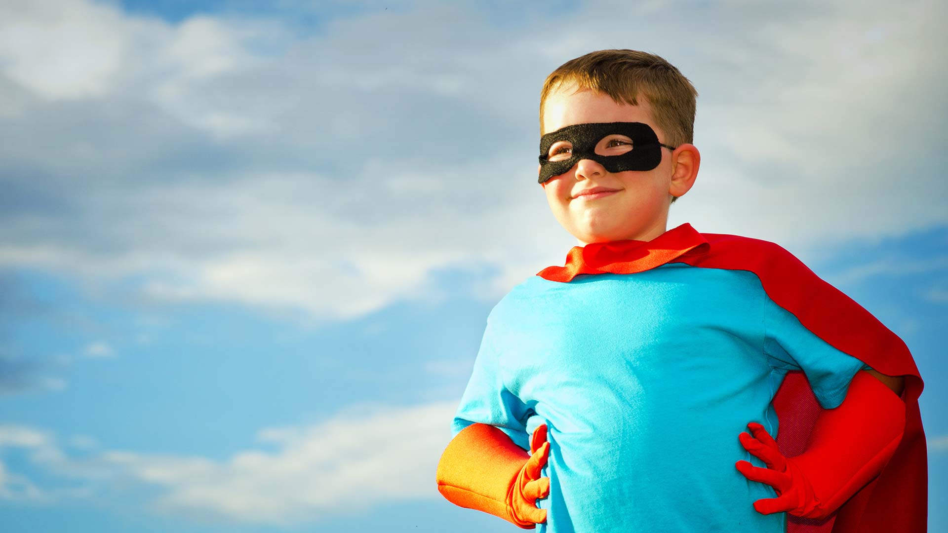 Boy in Superman Costume